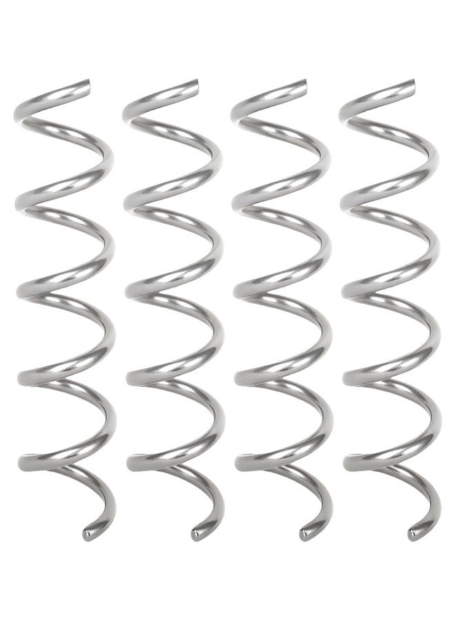 MUGLFPT (4Pack) Fish Tank Aquarium Vegetable Feeder Spring - Stainless Steel Bottom-Sinking Feeder - Suitable for Pleco, Malawi Cichlid, Pufferfish, Clown Loaches, Snails and Other Bottom-Feeding Fish - Image 1